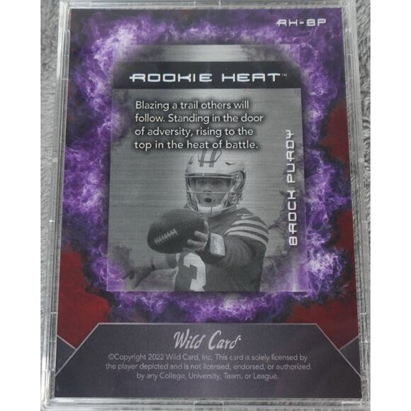 Wild Card Matte Brock Purdy Rookie Heat Chase /75 Red RHBP0 - Picture 2 of 4